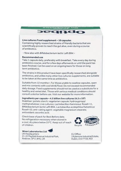 Пробиотик для тех, кто на антибиотиках Optibac For Those On Antibiotics 10 капсул 009 фото
