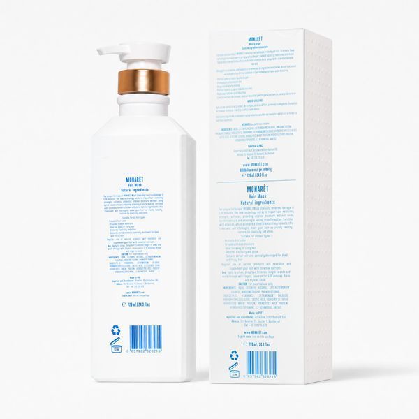 Маска для пошкодженого волосся MONAR&Eacute;T Natural Hair Repair Mask 720 мл MM3 фото
