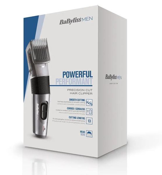 Машинка для стрижки волосся дротова/бездротова Babyliss E786E BBS00391 фото