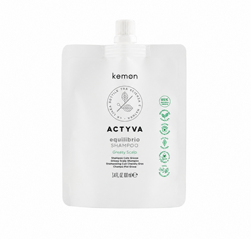 Шампунь для жирної шкіри голови Kemon Actyva Equilibrio Shampoo рефіл 100 мл 0271138 фото